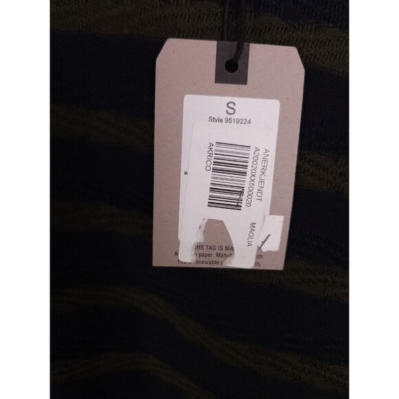 ANERKJENDT Akrico Sweater Size S Mens Blue Green Rolled Cable Knit 9519224 - Picture 9 of 11